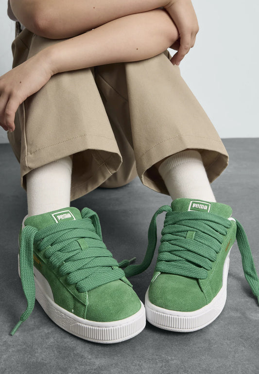Puma Women  Green & White Suede Sneakers | Puma In Lebanon